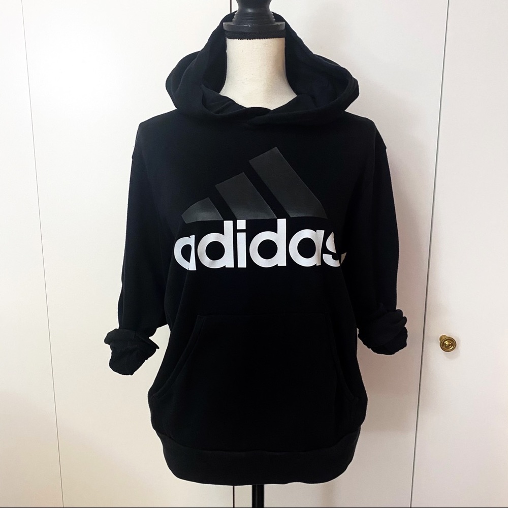 Adidas Black Logo Hoodie Size Small